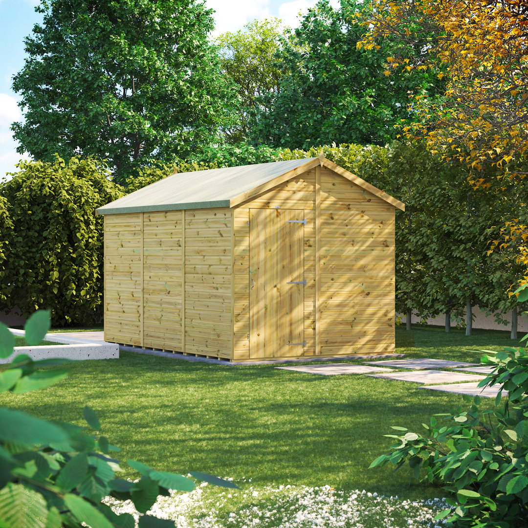 Powersheds 12 x 8ft Premium Pressure Treated Timber Windowless Apex Garden Shed