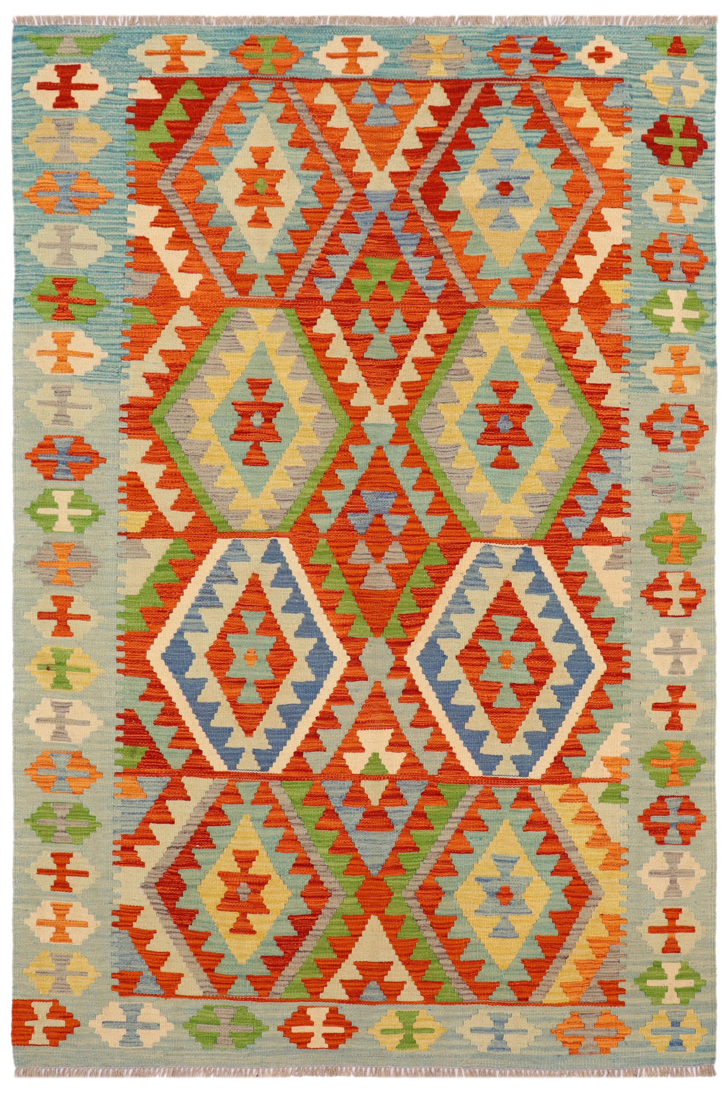 Isabelline Citronelle Southwestern Handmade Hand-Knotted Rectangle 5' x ...