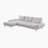 Kenner 125" Modern & Contemporary 2-Piece Sectional - Chenille Sectional, Customizable Seat Depth, Chaise for Lounging-847719388-847719390