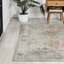 Tapis en chenille vieilli / bleu lavable à la machine avec motif de chenille et de bleu foncé Heinfried-88570947
