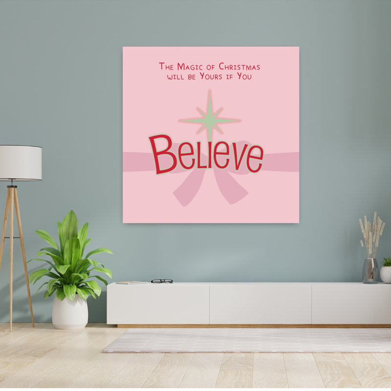 Believe Minimalist Modern, art abstrait, H 48 po x l 48 po