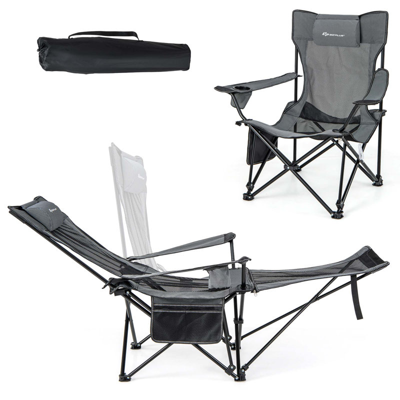 Chaise de camping pliante , Gris