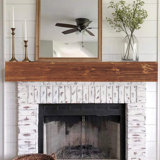 Rustic Fireplace Mantel, Wall-Mounted Floating Shelf for Home Decor, Solid Cedar Wood
