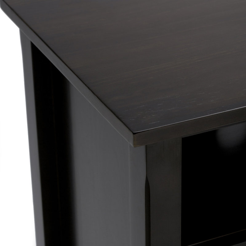 Kitchener 53"W Solid Wood Contemporary Tall TV Stand for TVs up to 60" with Storage, Hickory Brown
