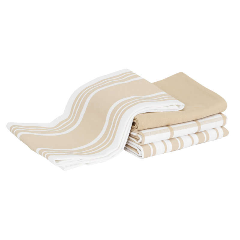 All-Clad Woven Bistro Kitchen Towels, Cappuccino