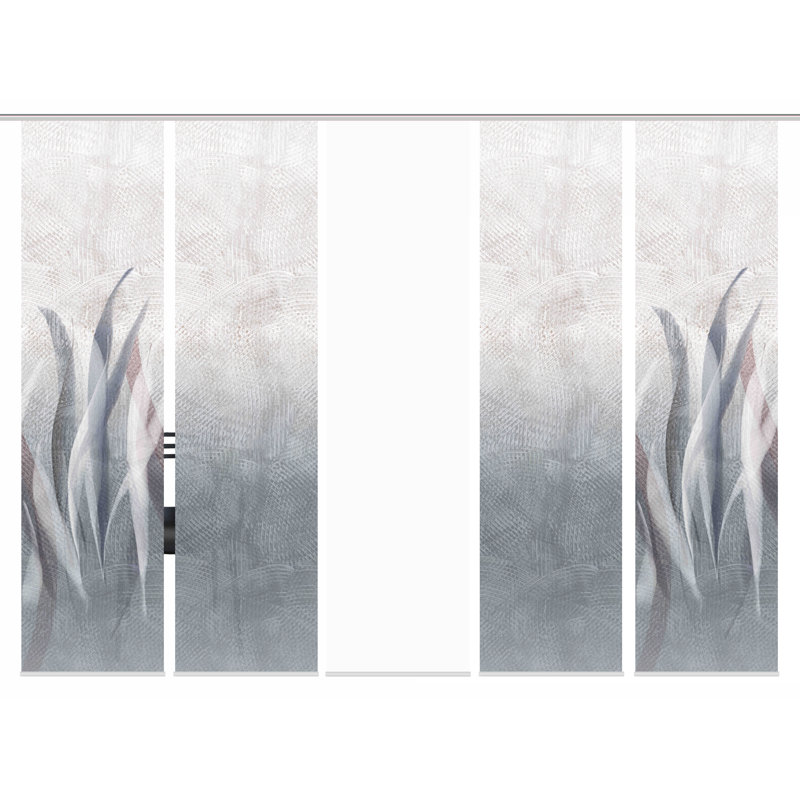 Room Darkening Sliding Panel, Gray -blue