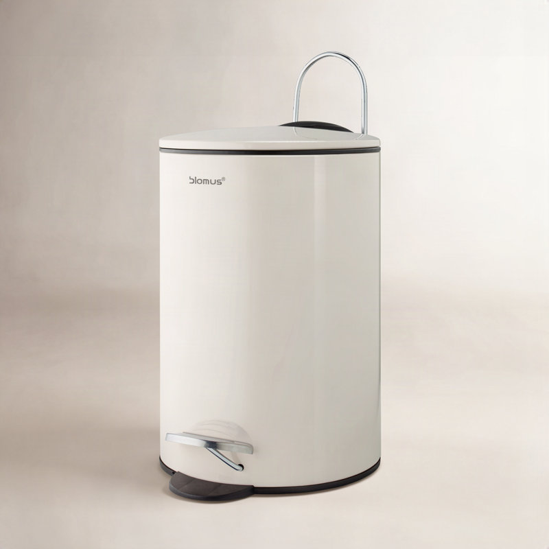 Poubelle à pédale 0,79 gallon Tubo, Clair de lune / crème