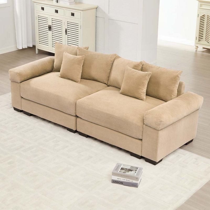 Canapé modulaire surdimensionné Cloud, H 34,2 po x l 82,6 po x P 33,8 po, 2, Chameau