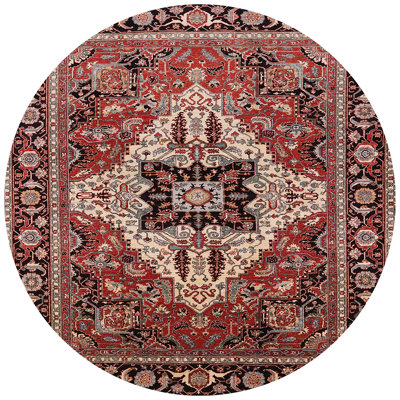 Tapis oriental brun / rouge