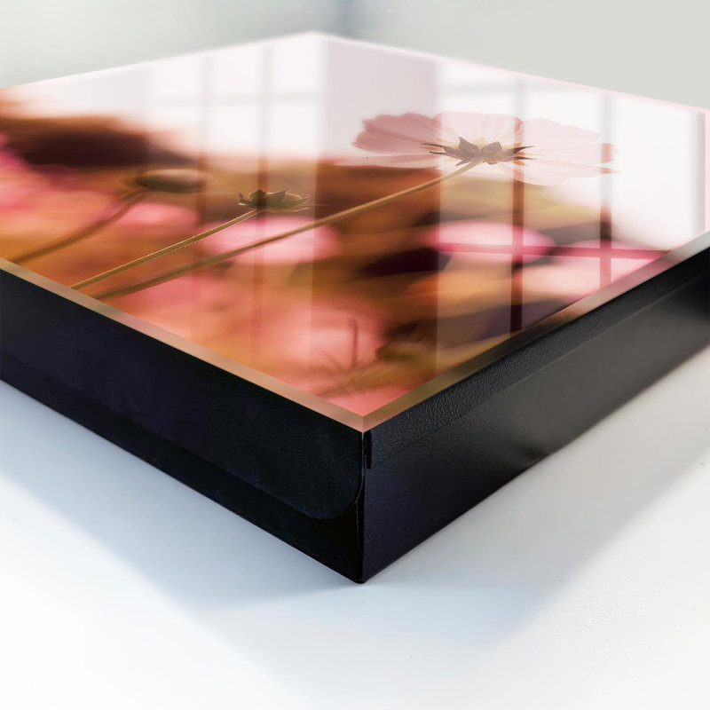 Key box, Opens to the right, 30x30x5, White, Romantic flower atmosphere in warm colors, 