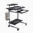 Techni Mobili Compact Computer Cart With Storage, Espresso