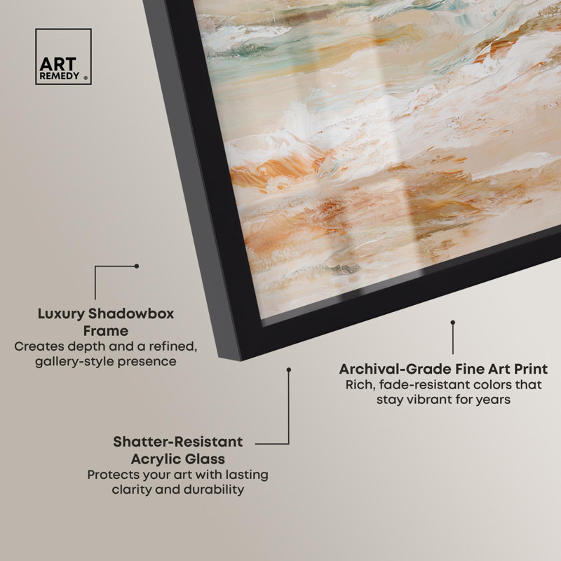 «Misty Flats Decor Shadowbox» par Art Remedy, H 17 po x l 17 po, Noir