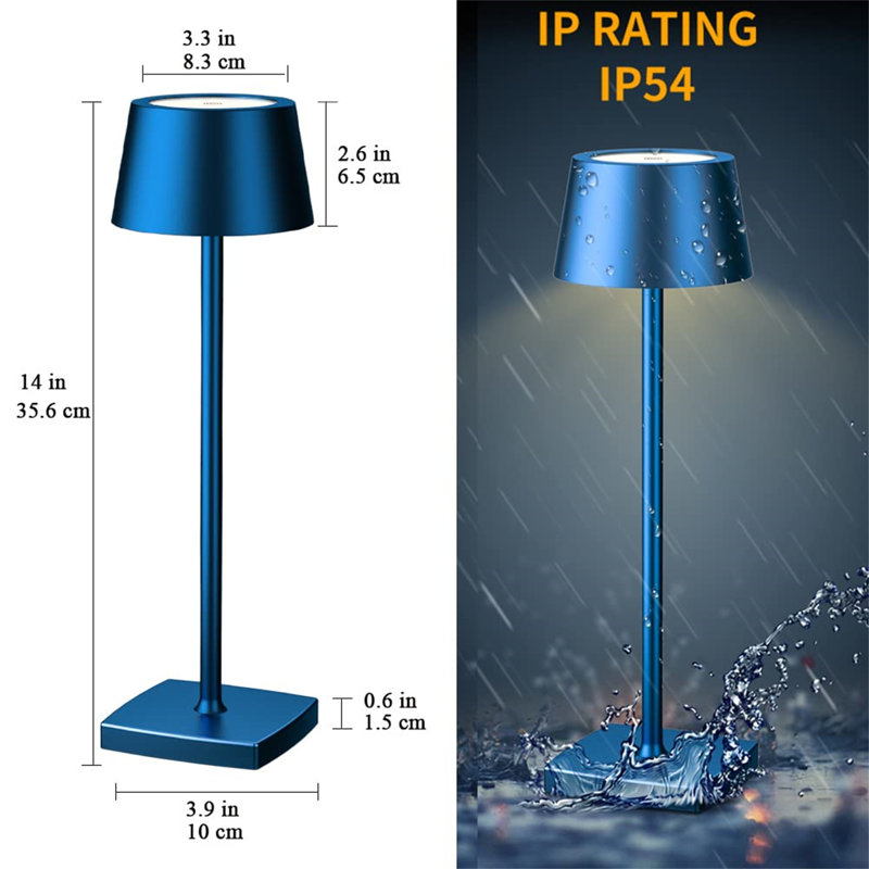 Lahela Metal Table Lamp, Blue