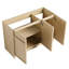 Meuble-lavabo de 48 po avec lavabo et armoire en résine. Conception moderne pour la salle de bain. Fabrication en contreplaqué. Rangement généreux. Tablettes réglables. Conception contemporaine blanche à fermeture en douceur. Base. Unité généreuse