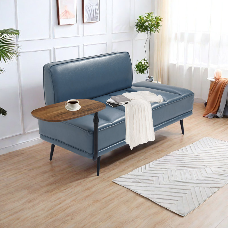 Banc de bout moderne avec pieds en bois pour le salon, Gris