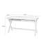 Bureau rectangulaire moderne en bois massif avec 1 tiroir couleur cerisier-347915172