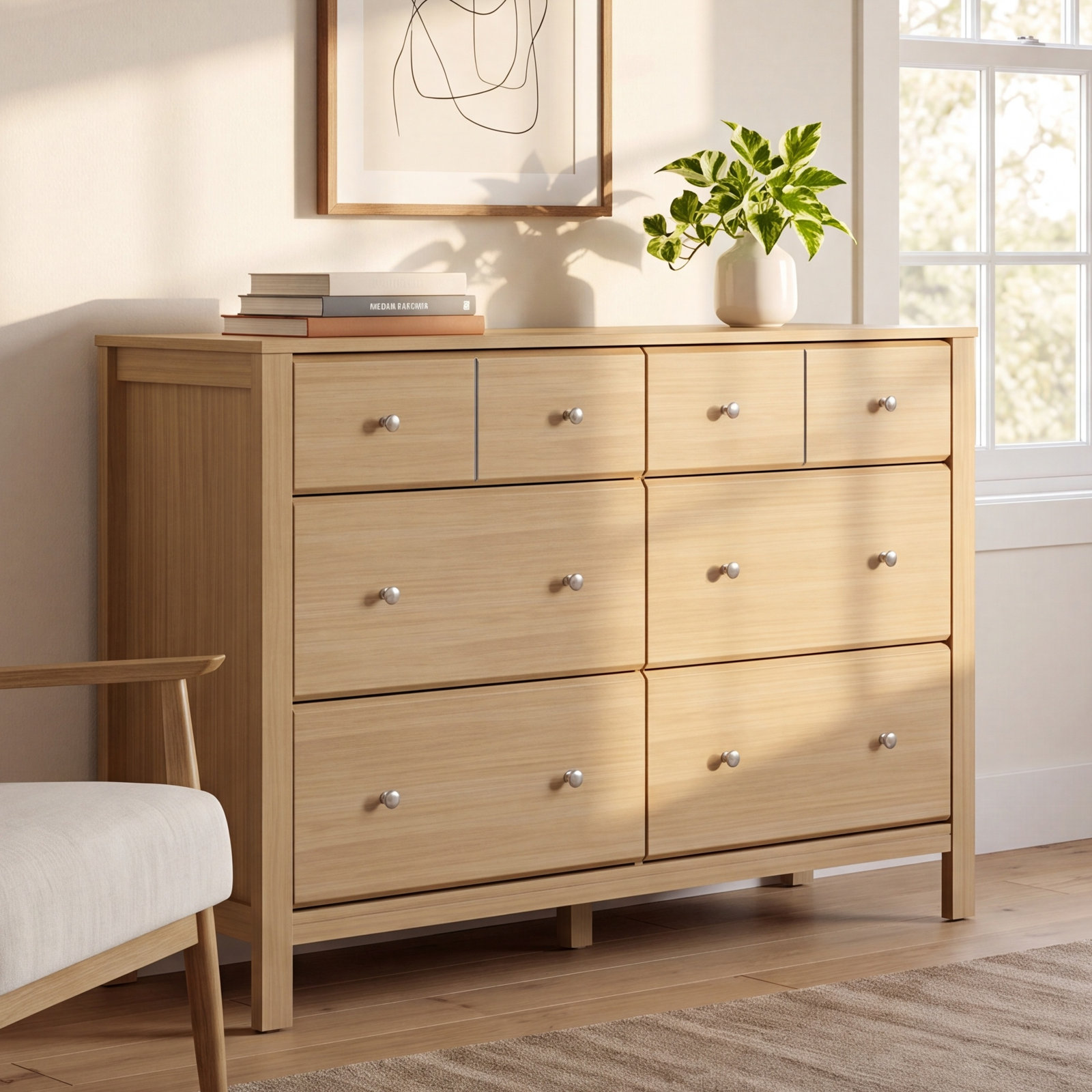 Horizon 6-Drawer Double Dresser, Driftwood