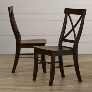 Solid Wood Cross Back Side Chair