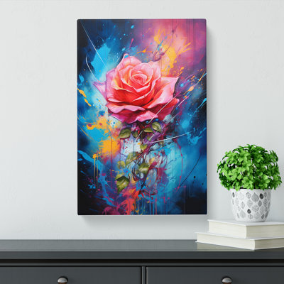 Rose Action No.3 - Wrapped Canvas