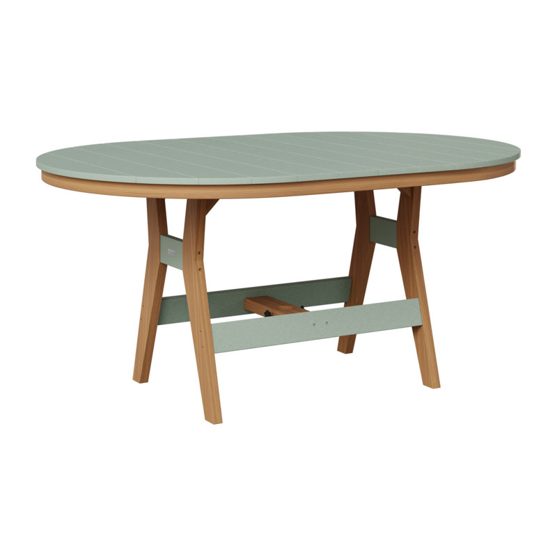 Table de bar berlinoise Berlin, Écume de mer, écume de mer, 38.87" H x 64" W x 44" D, Teck naturel