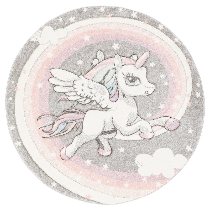 Round Mireya Flatweave Area Rug, Round 200cm