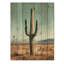 Cactus Saguaro et le ciel du désert III - impression de cactus floral sur bois de pin naturel-599411175
