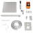 10-Inch Square Rain Shower System, High-Pressure Shower Head & Handle Set with Valve, All-Metal Trim-126439374