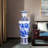 62.99"Jingdezhen ceramic hand-painted blue-and-white landscape floor-standing large vase decoration piece-1711566900