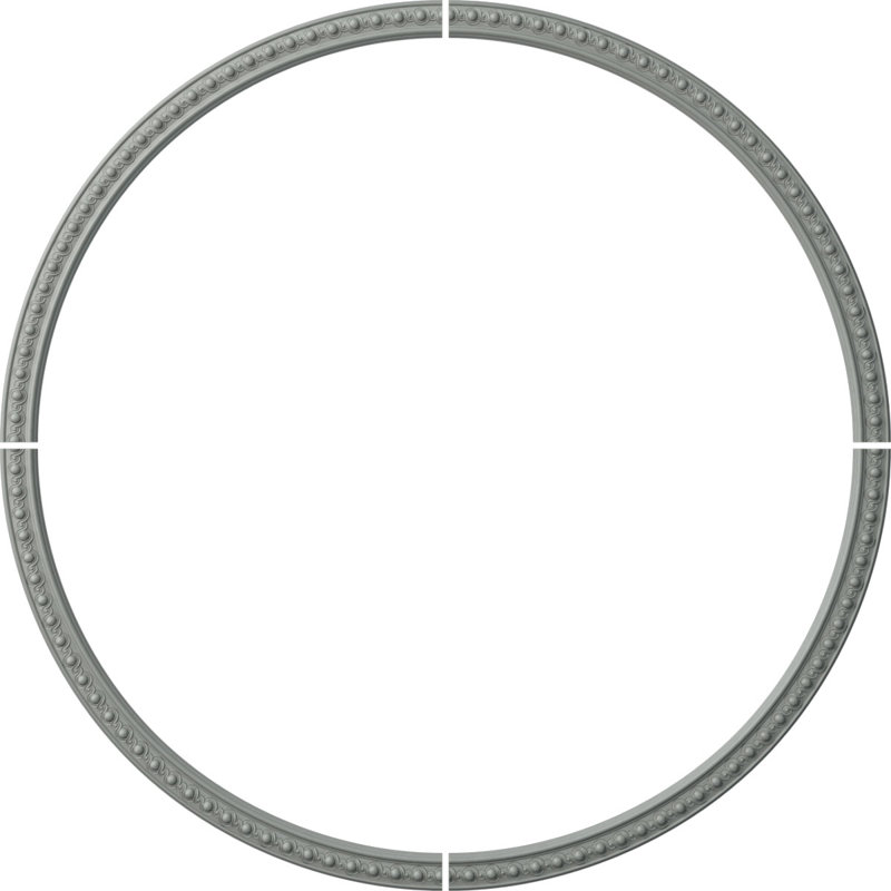Ensemble d'anneaux de plafond Hillsborough, H 94,5 po x l 94,5 po x P 0,875 po, Paquet de 4 (forme un cercle complet)