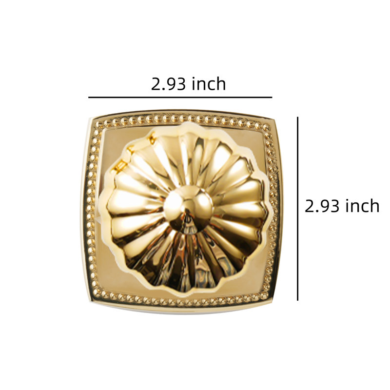Pumpkin-Shaped Privacy Door Knob With Keyless Lock, Gold