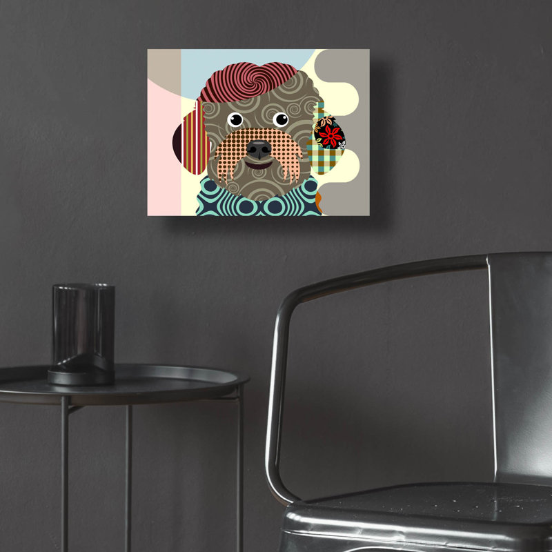 "Bichon frisé" par Lanre Adefioyue, H 12 po x l 16 po x P 0,13 po