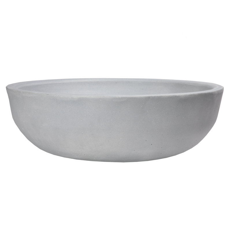 Lavabo de salle de bain vasque circulaire fait à la main, Gris pâle
