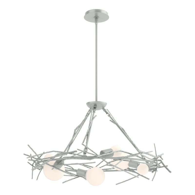 Chandeliers sphériques Spoutnik 6 lumières Brindille, Platine rétro