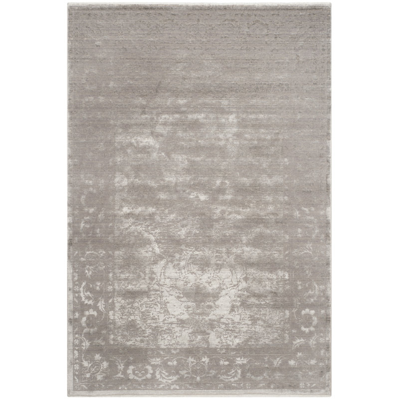 Tapis tibétain en viscose tissé à la main, Rectangle 8 pi x 10 pi