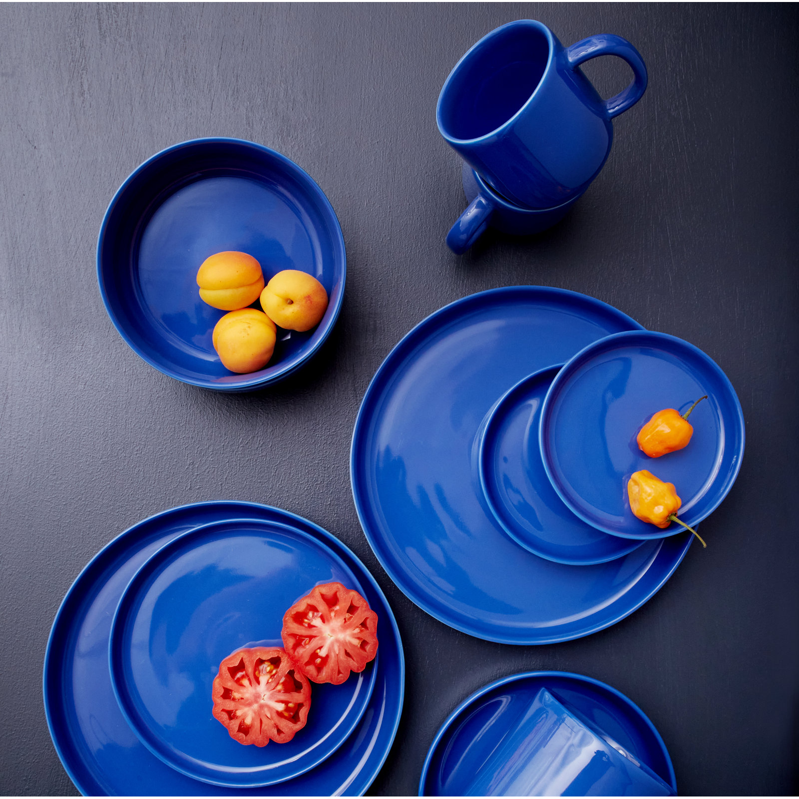 Canvas Home Reims Stoneware Coffee Mug 14oz, Dark  Blue