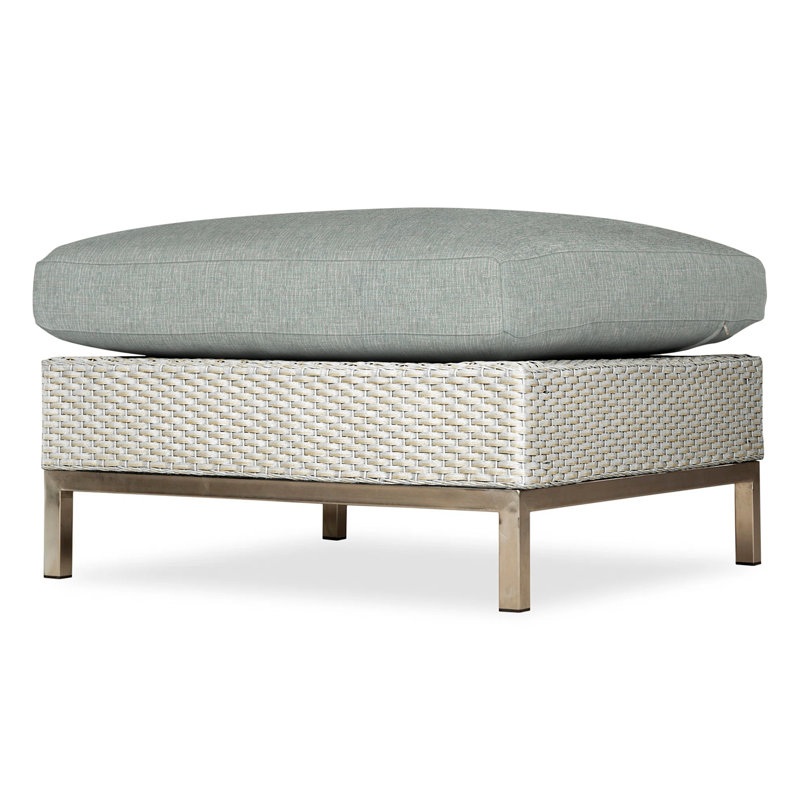 Elements Outdoor Ottoman, Cottage Pepper, Antique White