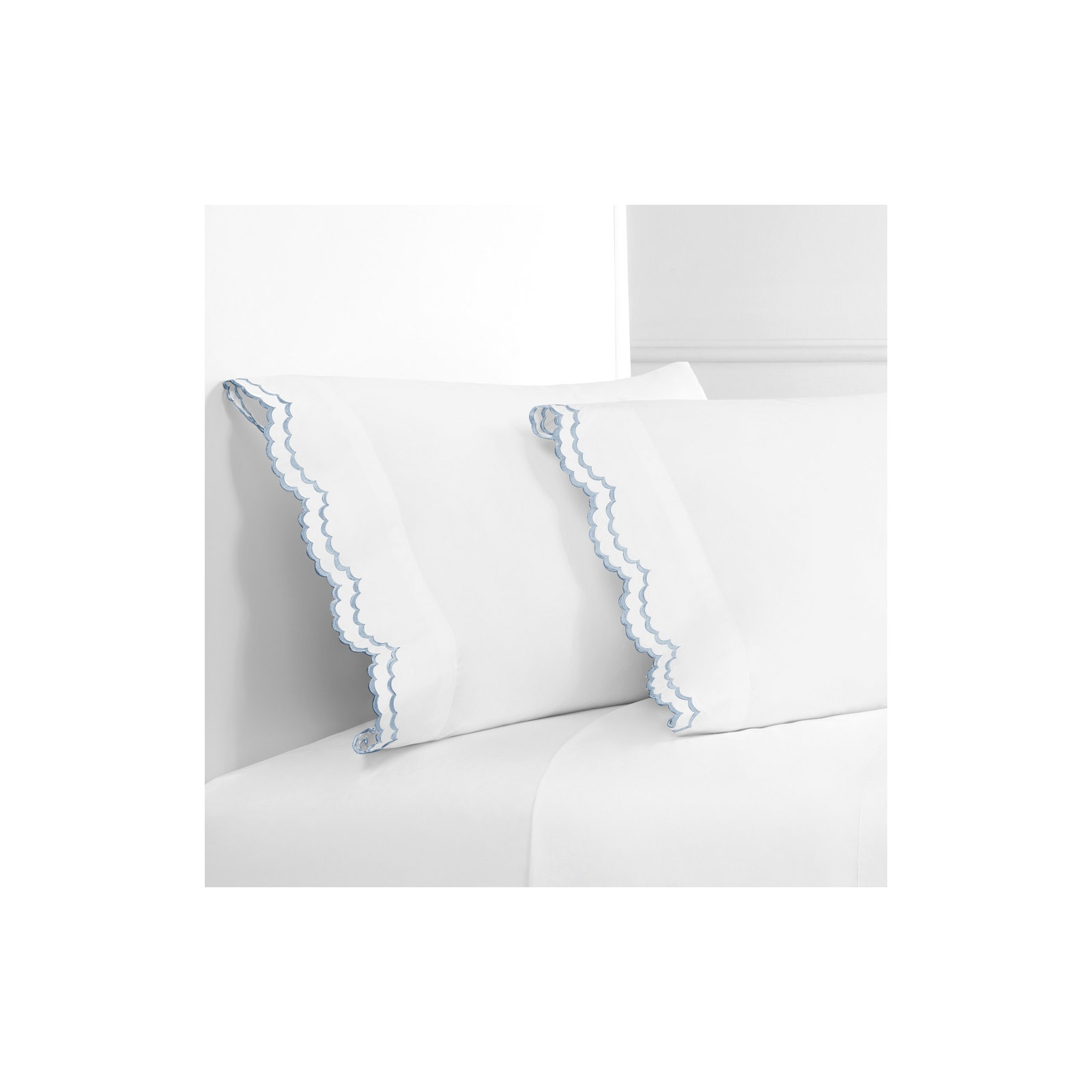 Bartlow - Set of 2, Blue/White, Standard Pillowcase