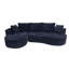 Ensemble de canapé modulaire courbé 2 pièces avec coussins-130576098