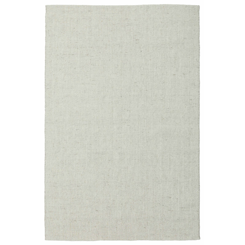 Tapis neutre en laine tissé à la main Mattia Haddie, Ivoire ivoire, Rectangle de 5 pi x 8 pi
