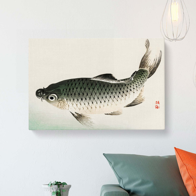 Carp Fish by Kono Bairei - Wrapped Canvas, 40cm H x 60cm W x 3cm D