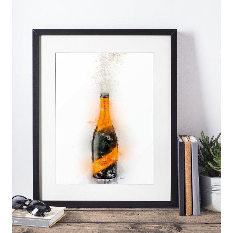 Prosecco Bottle Fizz Bottle - Single Picture Frame Print