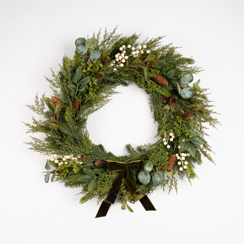 80cm Oversized Wreath with Bow