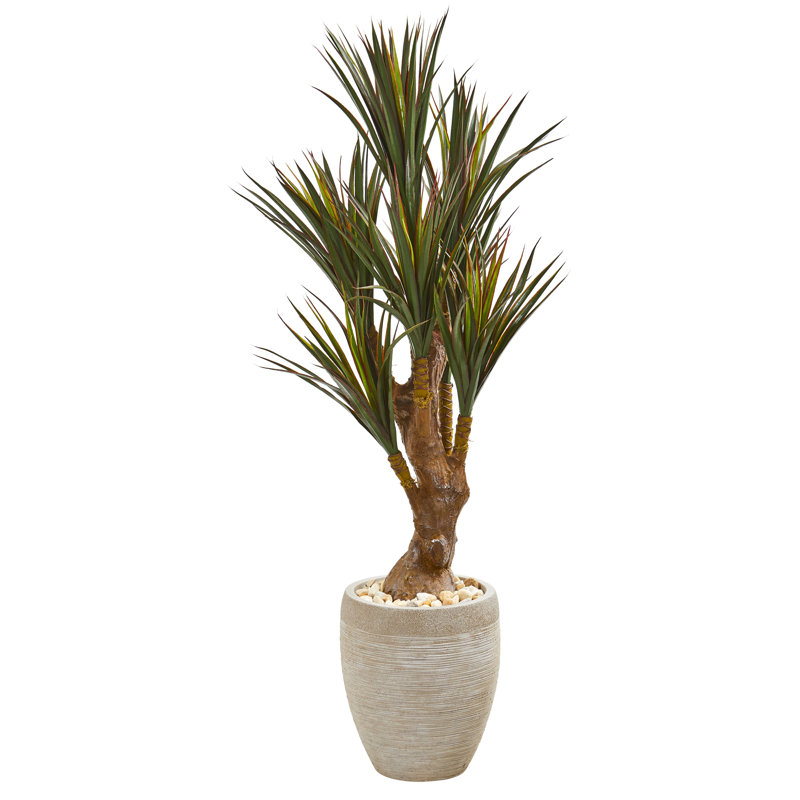 50 po Yucca artificiel en pot résistant aux rayons UV (intérieur / extérieur)