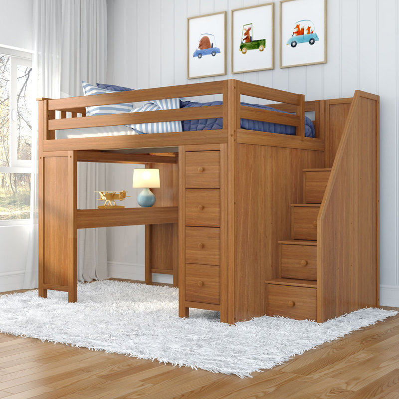 Lennon Kids Full Loft Bed, Gray