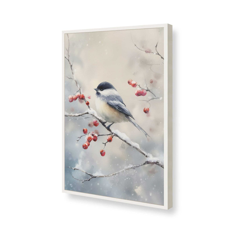«One Winter Songbird», reproduction d'art, 8 po x 10 po, Blanc opaque