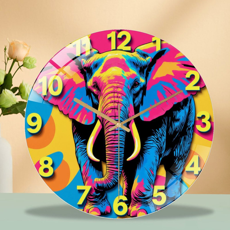 Horloge murale colorée 12 po