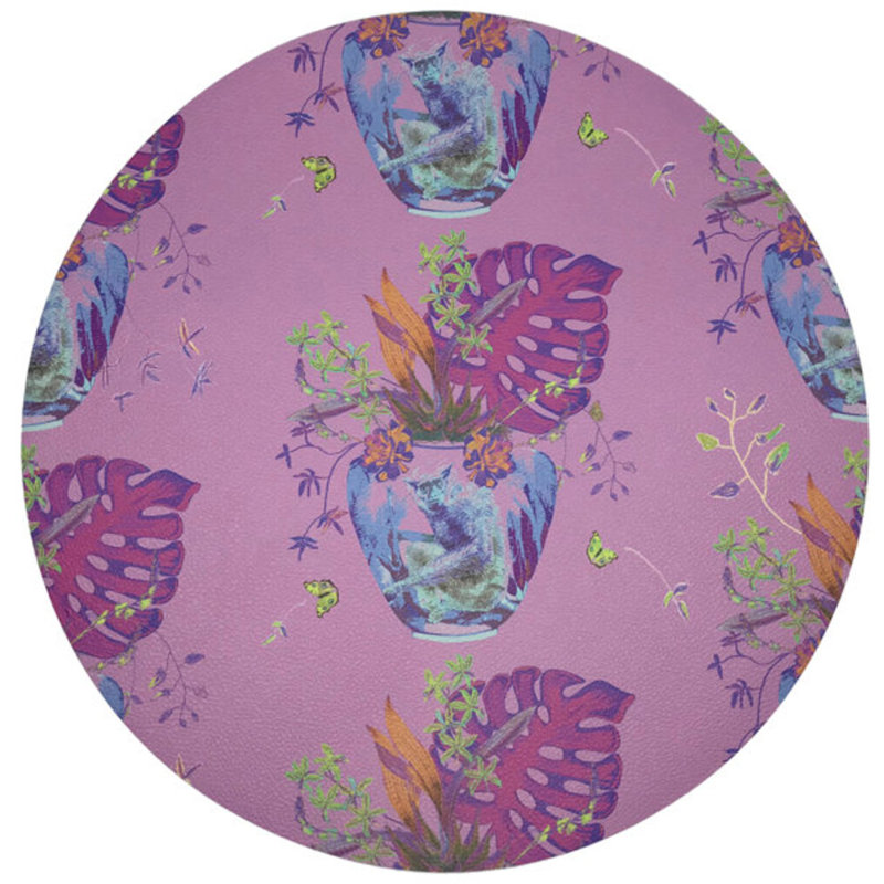 Monkey Small Jungle Pebble 16" Vinyl Placemat, Sacha