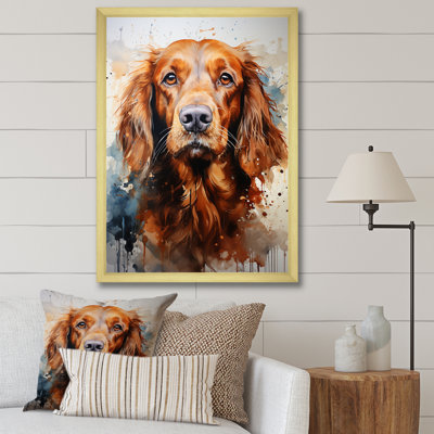 «Dog Irish Setter Impressions II», reproduction sur toile