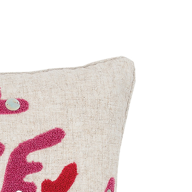 Coral Reef Tufted Throw Pillow