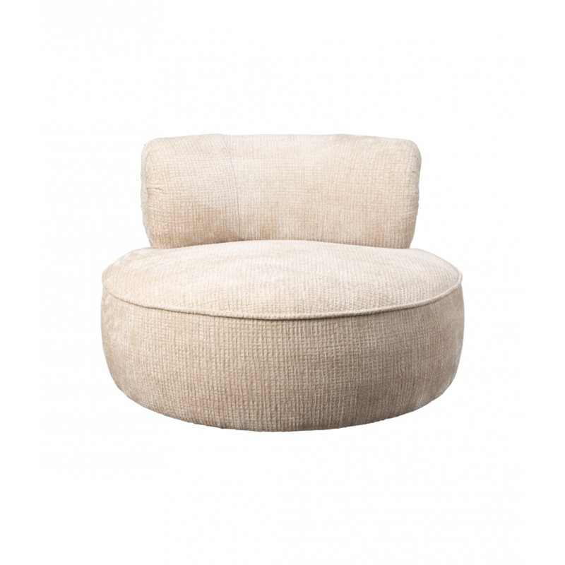 Tilbury Lounge Chair, Natural Beige Polyester